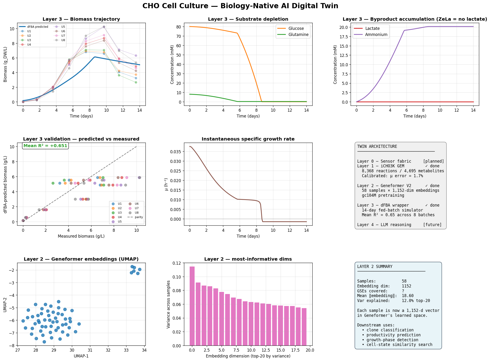 CellWin CHO digital twin dashboard